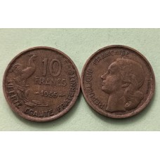 10 франков 1955 год. Франция 