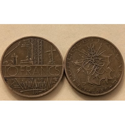 10 франков 1980 год. Франция