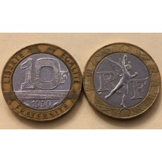 10 франков 1990 год. Франция
