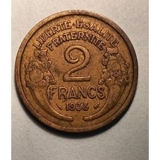  2 франка 1938 год. Франция. 