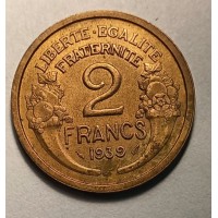  2 франка 1939 год. Франция. 
