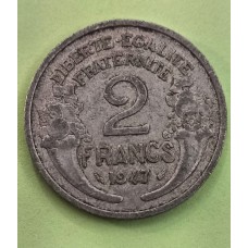  2 франка 1947 год. Франция. 