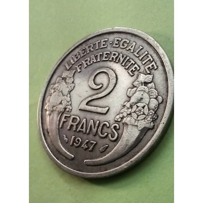  2 франка 1947 год. Франция №2