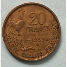20 франков 1953 год. Франция "В"