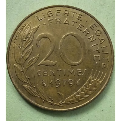 20 сантимов 1979 год. Франция.