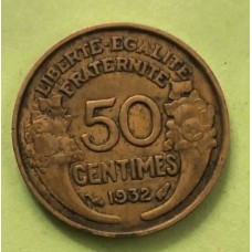 50 сентим 1932 год. Франция.