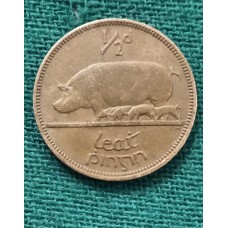 1/2 пенни 1942 год. Ирландия. Свинья и поросята