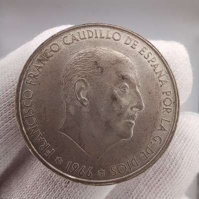 100 песет 1966 год. Испания. Франсиско Франко