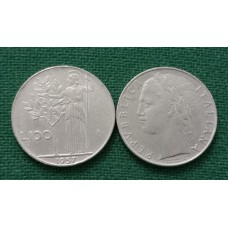 100 лир 1957 год. Италия