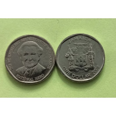 1 доллар 2008 год. Ямайка