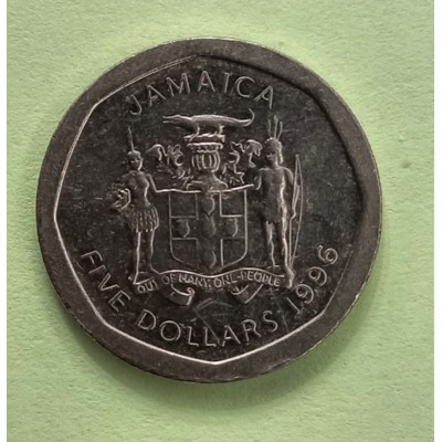 5 долларов 1996 год. Ямайка