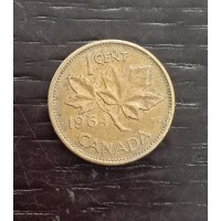 1 цент 1964 год. Канада. Кленовый лист