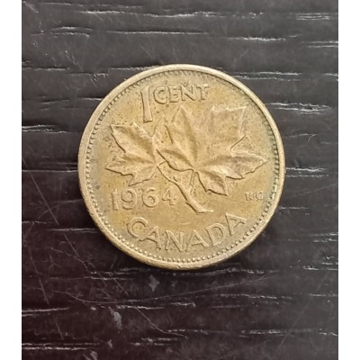 1 цент 1964год. Канада. Кленовый лист