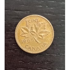 1 цент 1965 год. Канада. Кленовый лист