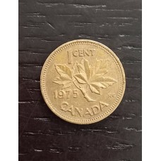 1 цент 1975 год. Канада. Кленовый лист
