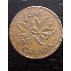 1 цент 1977 год. Канада. Кленовый лист