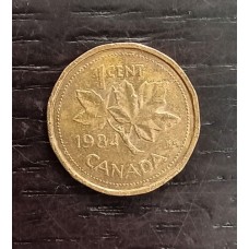1 цент 1984 год. Канада. Кленовый лист