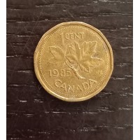 1 цент 1985 год. Канада. Кленовый лист
