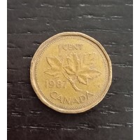 1 цент 1987 год. Канада. Кленовый лист