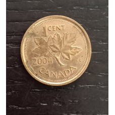 1 цент 2004 год. Канада. Кленовый лист