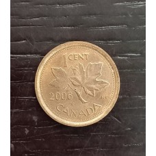 1 цент 2006 год. Канада. Кленовый лист-2