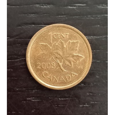 1 цент 2008год. Канада. Кленовый лист