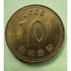 10 вон 2005 год. Южная Корея