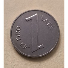 1 лат 2013 год. Латвия. Монета Паритета