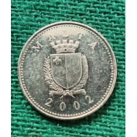 2 цента 2002 год. Мальта. 