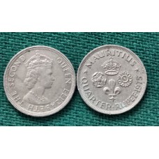 1/4 рупии 1975 год. Маврикий