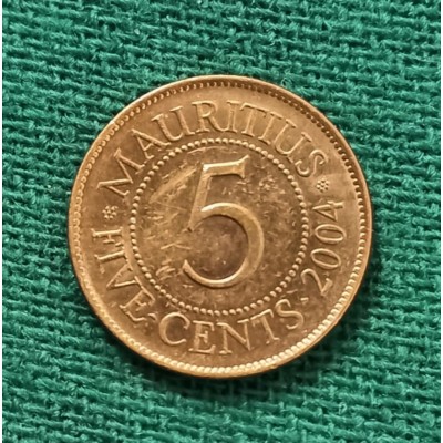 5 центов 2004 год. Маврикий