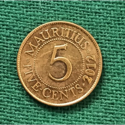 5 центов 2012 год. Маврикий