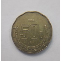 50 сентаво 1992 год. Мексика
