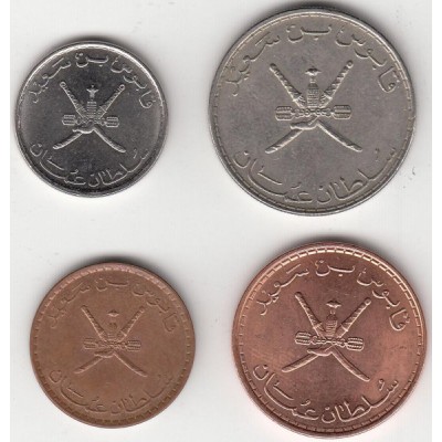 Набор монет Оман 1985-2008 года. (4 штуки) 