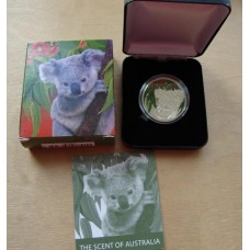 5 долларов 2011 год. Острова Кука. Коала (цветная эмаль). Серебро. 