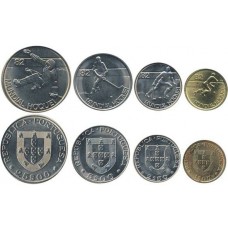 Набор из 4-х монет Португалии 1982 год. Чемпионат мира по хоккею на роликах
