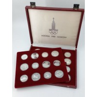 Набор из 28 серебряных монет СССР Олимпиада-80 (Proof)