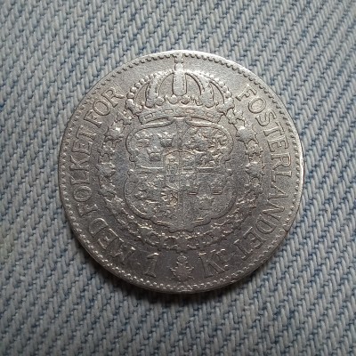 1 крона 1926 год. Швеция. Густав V
