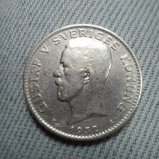1 крона 1932 год. Швеция. Густав V