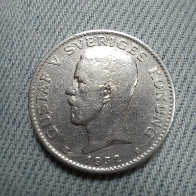 1 крона 1932год. Швеция. Густав V