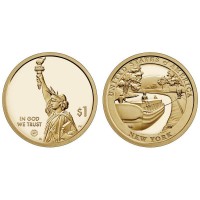 1 доллар 2021 год. США. Эри-Канал, штат Нью-Йорк. (P)