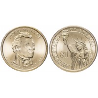 1 доллар 2008 год. США. Джеймс Монро (1817−1825). 5-ый Президент США (P)