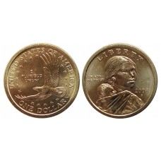 1 доллар 2008 год. США. Сакагавея. Парящий орел. (P)