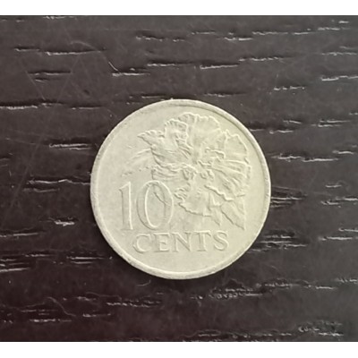 10 центов 1976 год. Тринидад и Тобаго