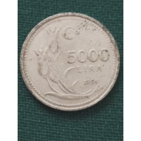 5000 лир 1994 год. Турция.