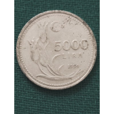 5000 лир 1994 год. Турция.