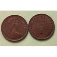1/2 нового пенни 1971 год. Великобритания.