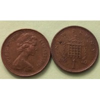 1 новый пенни 1976 год. Великобритания.