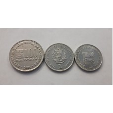 Набор из 3 монет. Венесуэла.