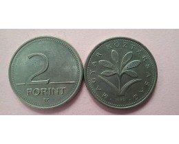 2 форинта 1995 год. Венгрия